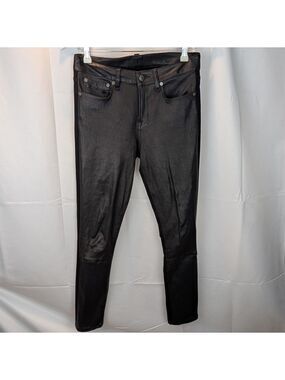 Helmut Lang Black Jeans With Leather Front Size 27 In EUC